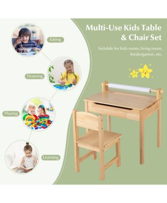 Toddler Multi Activity Table with Chair Kids Art & Crafts Table