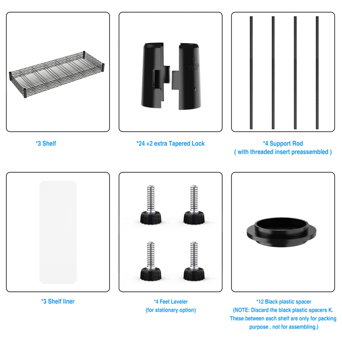 Streamdale Furniture Heavy Duty Adjustable Wire Shelving - 1050 Lbs Capacity