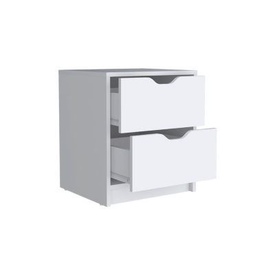 Nightstand Gandu, Two Drawers, Wengue Finish