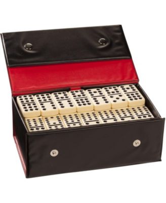 WE Games Double Twelve Dominoes - Ivory Colored Tiles, Thick Size