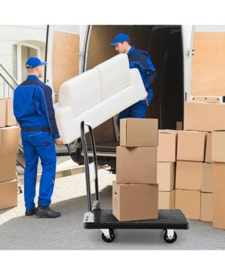 28'' x 19'' x 32''  Folding Push Cart Dolly Platform Hand Truck with 360° Swivel Wheels 440LBS Capacity