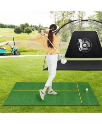 5 x 4 FT Golf Hitting Mat Artificial Indoor Outdoor Turf Golf Training Mat 27 mm
