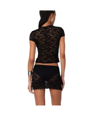 Women's Kaori Sheer Lace T Shirt