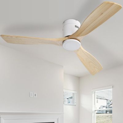 52" Natural Wood Ceiling Fan with Remote Control