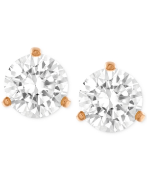 image of Swarovski Rose Gold-Tone Crystal Stud Earrings