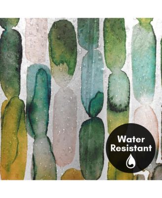 71x74 Abstract Shower Curtain - Watercolor Strokes by Lisa Nohren