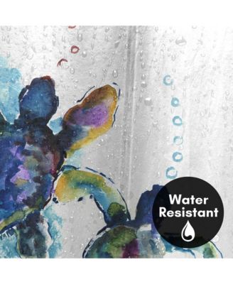 71x74 Coastal Shower Curtain - Baby Sea Turtles by Suren Nersisyan