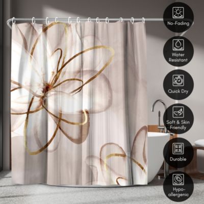 Floral Shower Curtain - Transparent Beauty by PI Creative Art