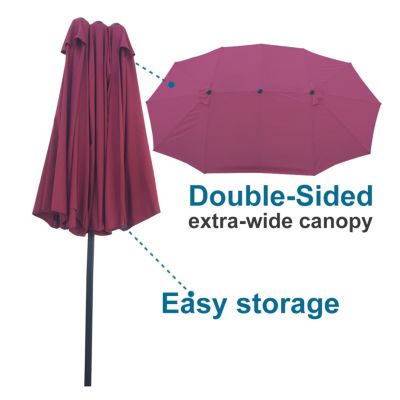 Streamdale 15' X 9' Double-Sided Patio Umbrella Outdoor