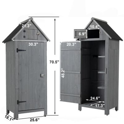 Streamdale Outdoor Storage Cabinet 70.5H x 30.3L x 21.3W