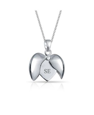 I Love You Word Opening Heart Shape Locket Pendant Necklace 