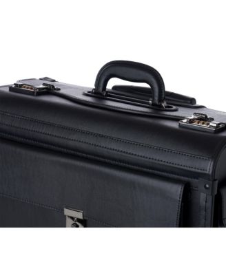 19 Wheeled Briefcase Rolling Case Sales Sample Pilot Lawyer Attache