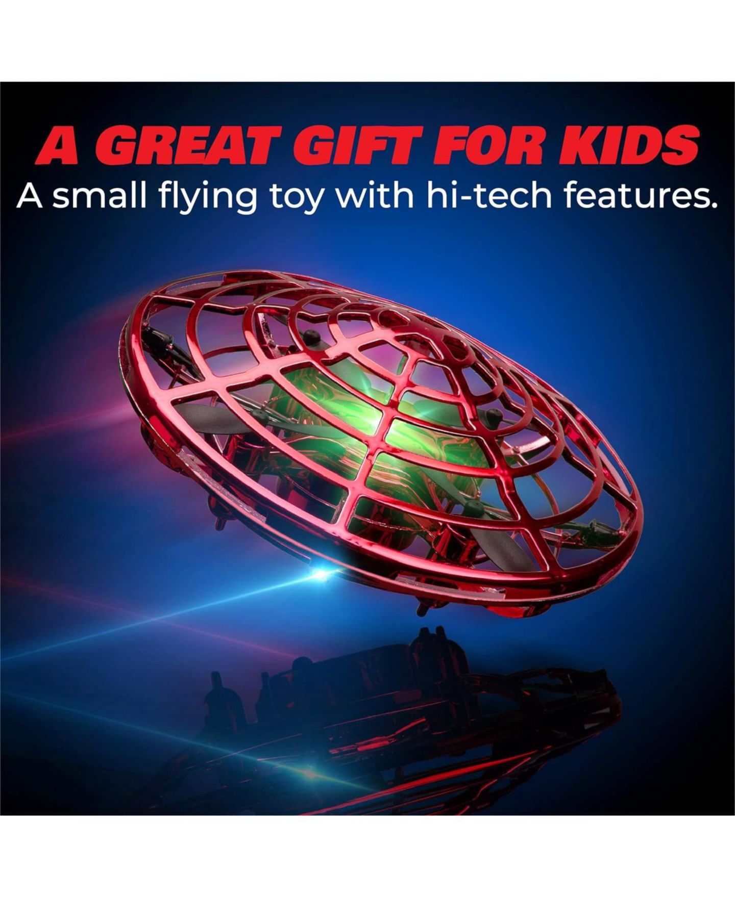 Детская игрушка Force1 Scoot Hand Operated Drone for Kids or Adults - Red, цвет: Красный — фото 5