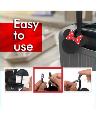 Mickey Mouse and Minnie Mouse Luggage Tags Gifts Mickey and Minnie PVC Travel Tags Gifts - Set of 4