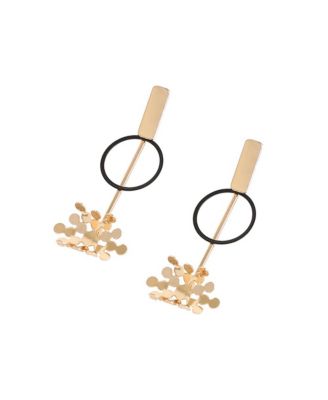 Gold Geometric Drop Earrings