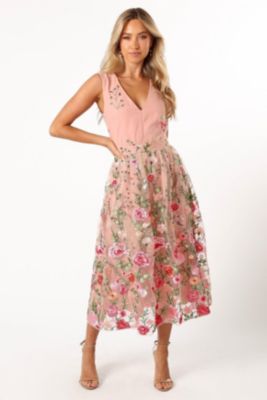 sachin and babi light blue dress Lace Ruffle Layered Dress with Floral Embroidery Midi Dresses 2025