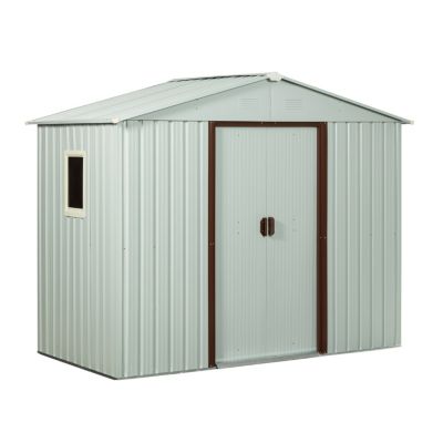 Streamdale 6FT X 5FT Outdoor Metal Storage Shed With Window White