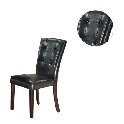 Streamdale Leather Upholstered Dining Chair, Black(Set Of 2)