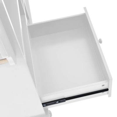 Solid Wood Kitchen Island Cart with Storage & Locking Wheels - White