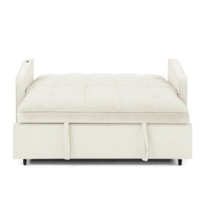 Streamdale Loveseat Sofa Bed with Pull-out, Adjustable Back, USB Charging