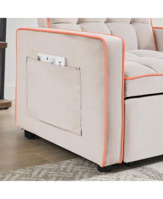 3-in-1 Creamy Modern Chair Bed