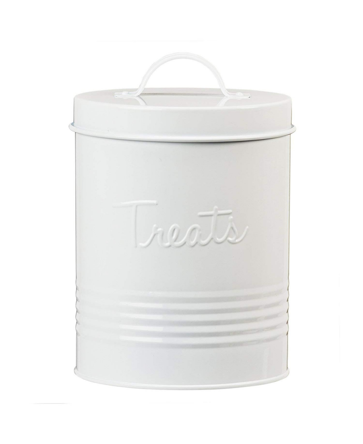 Retro Metal Storage Canister Treats Jar, 72 Ounces - Matte black