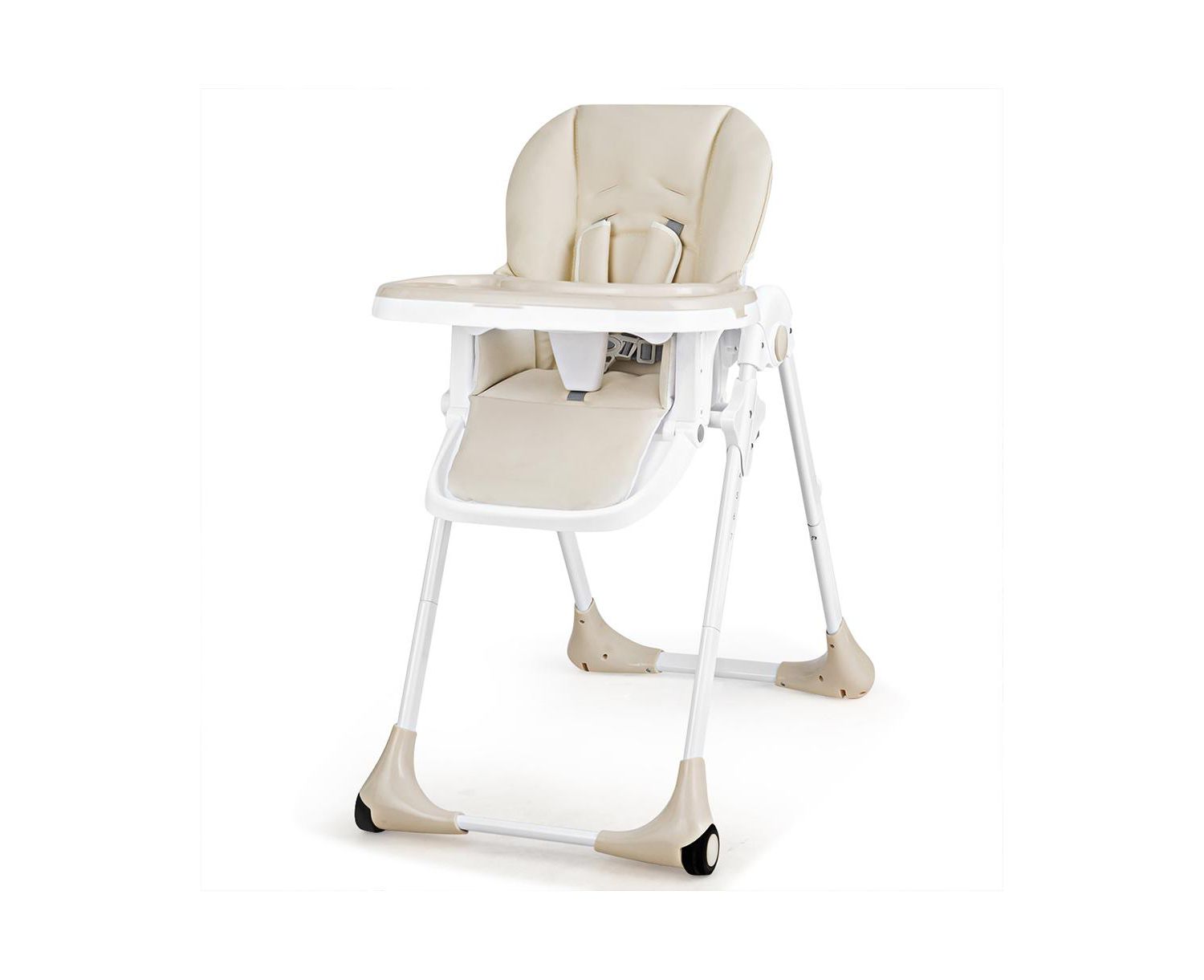 3 in 1 Adjustable Baby High Chair with 7 Height Levels and Double Tray for Feeding