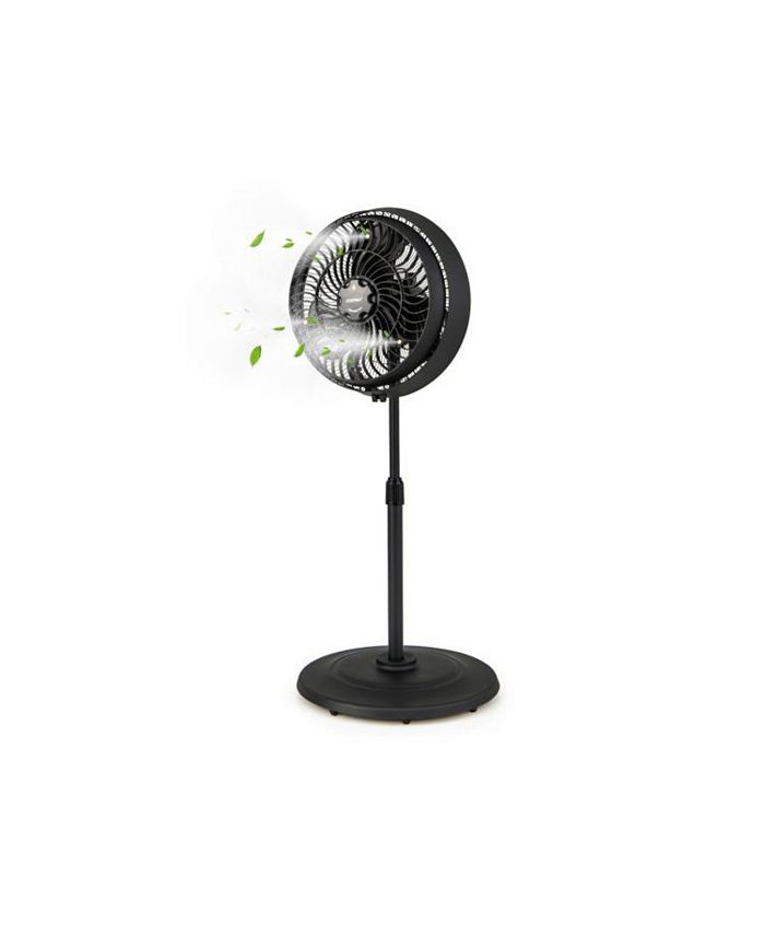 Slickblue 16 Inch Outdoor Misting Fan Oscillating Pedestal Fan with 3