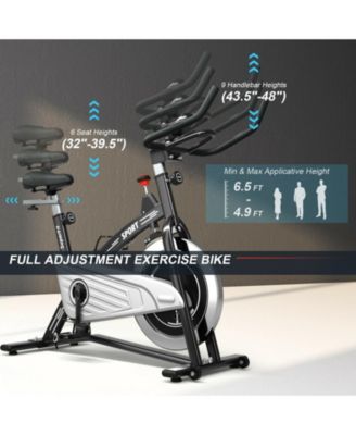 Indoor Exercise Bike with Heart Rate Sensors and Digital Monitor for Home Workouts