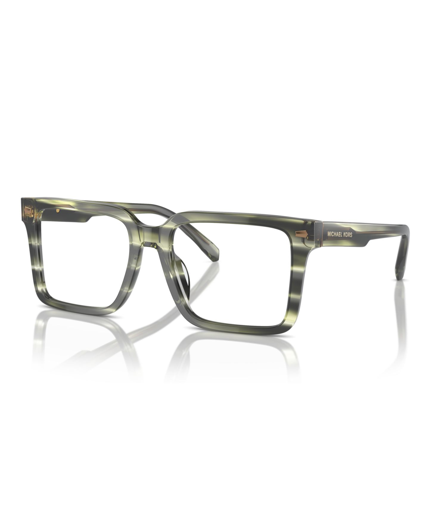 Мужские очки Michael Kors Man Square Plastic MK4121U Mosel Eyeglasses, цвет: Чёрный — фото 7