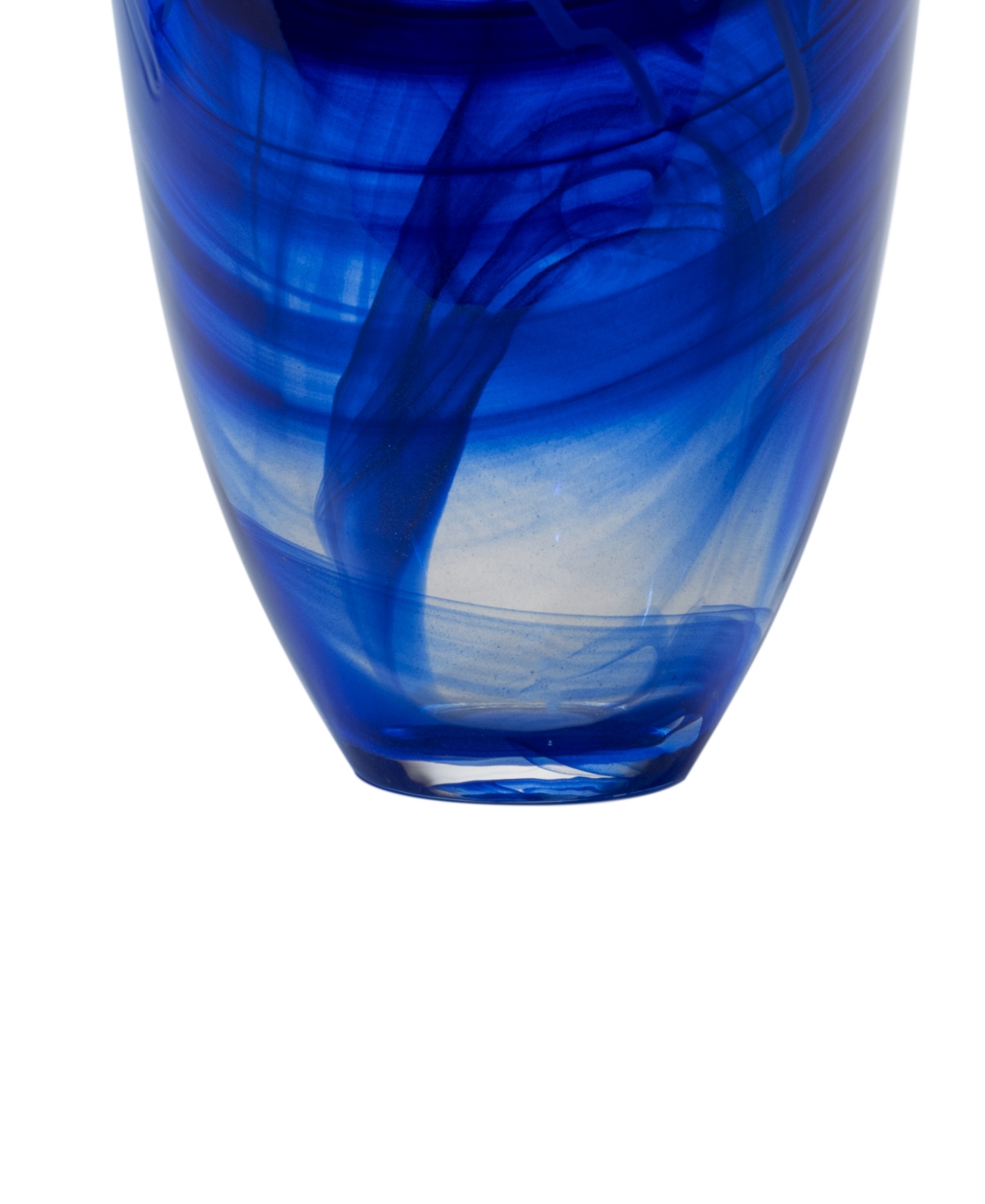 Kosta Boda Contrast Blue Vase, 8" In Blue