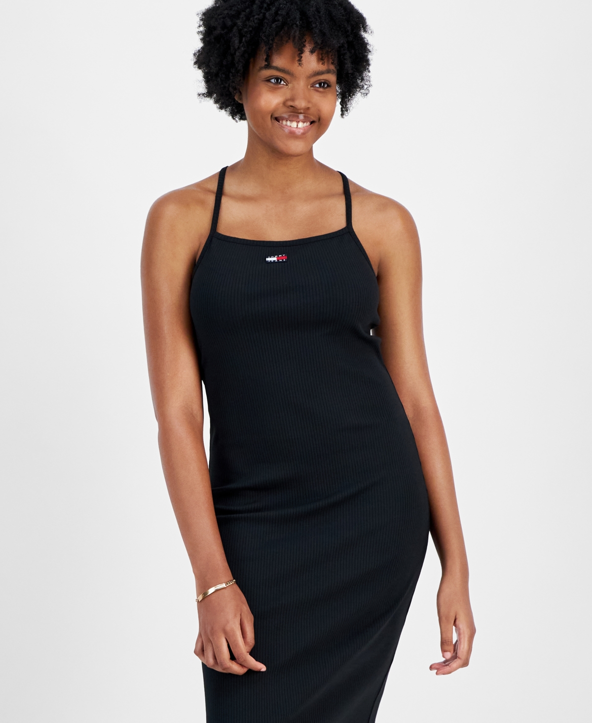 Tommy Jeans Women's Badge Ribbed Tank Dress