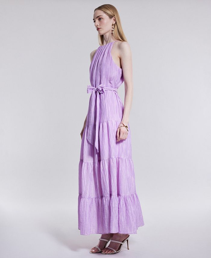 Robe Plissée BCBG MAX AZRIA - Couleur Lavande Brume, Taille S, Parfaite Pour Cocktail