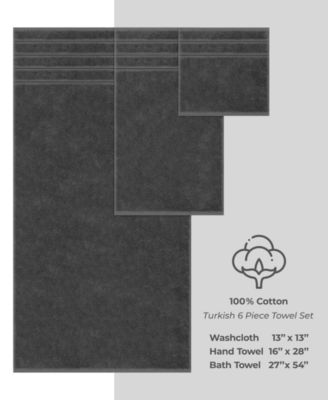 Edison 100% Cotton Luxury 6-Piece Towel Set