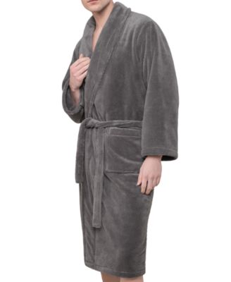 Unisex Luxury Hotel Spa Warm Shawl Collar Soft Plush Fleece Bath Robe
