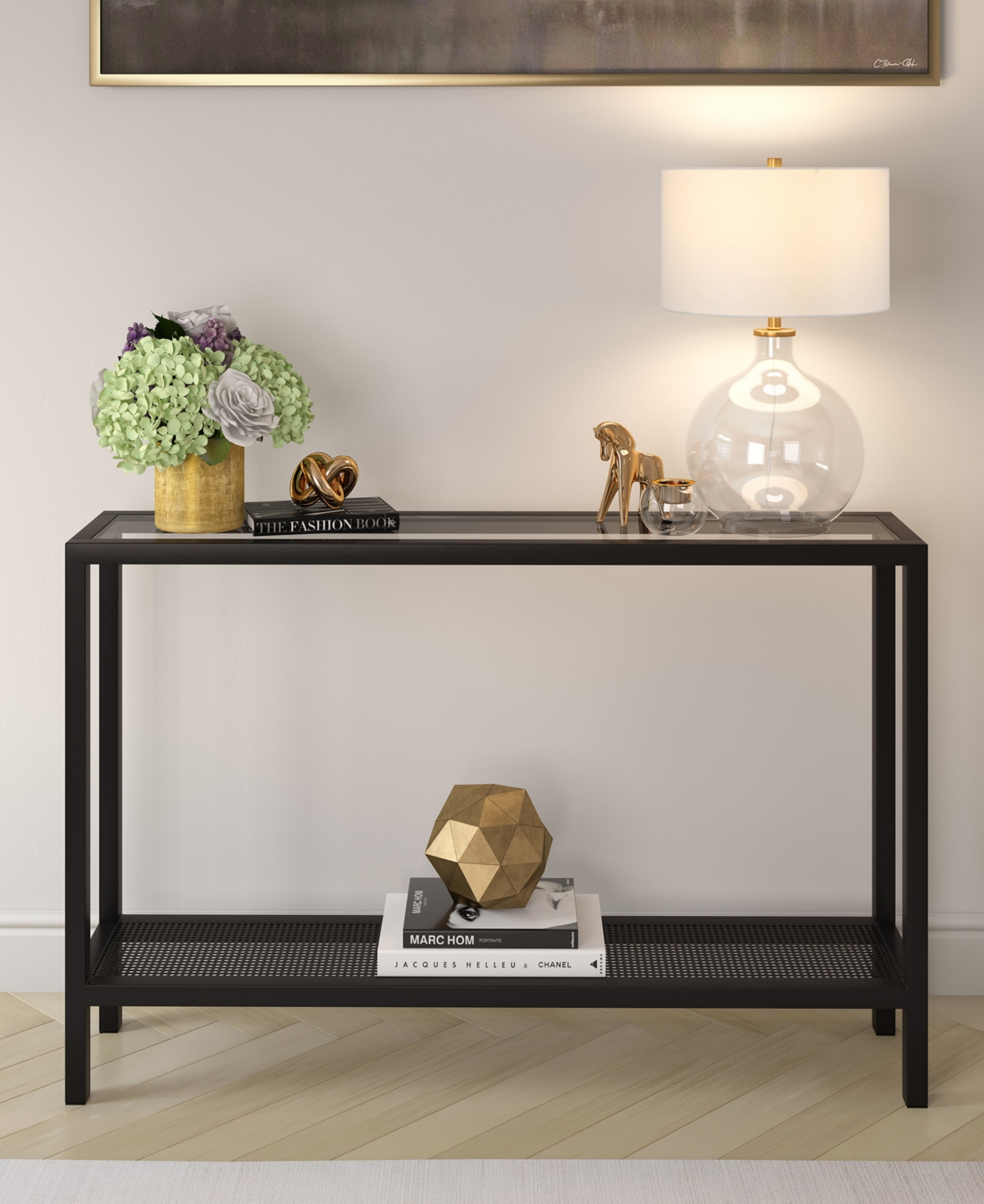 Hudson & Canal Laelia Table Lamp In Clear Glass,brass
