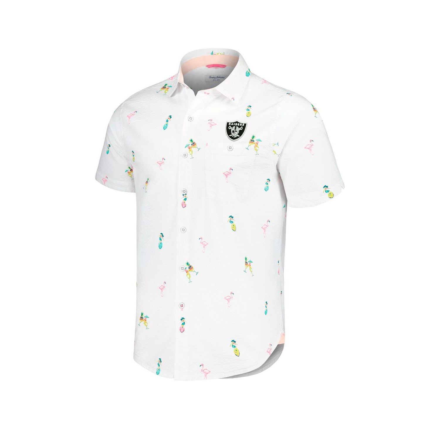 Men's Las Vegas Raiders Nova Wave Flocktail Button-Up Shirt
