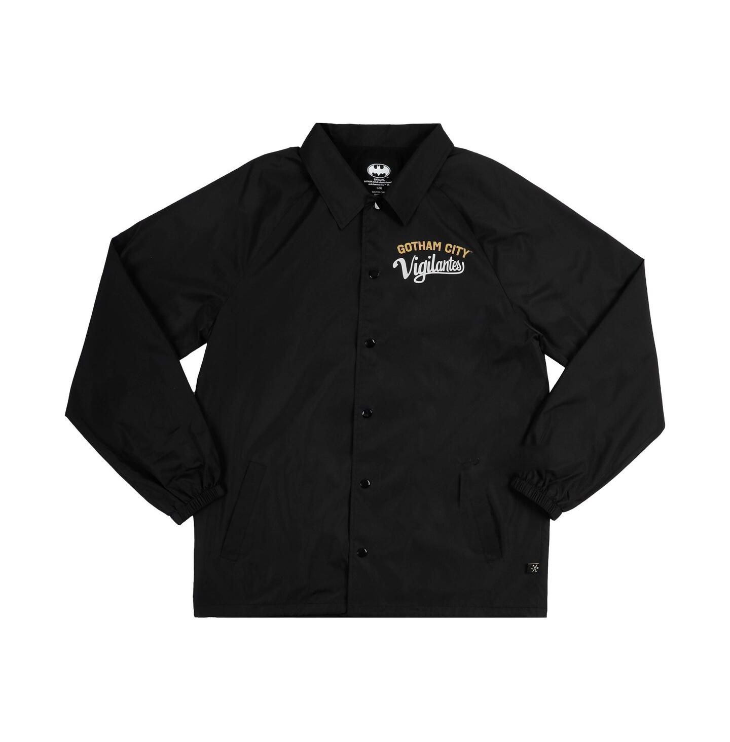 Мужская куртка Heroes & Villains Black Batman Gotham City Vigilantes Coaches Full-Snap Raglan — фото 2