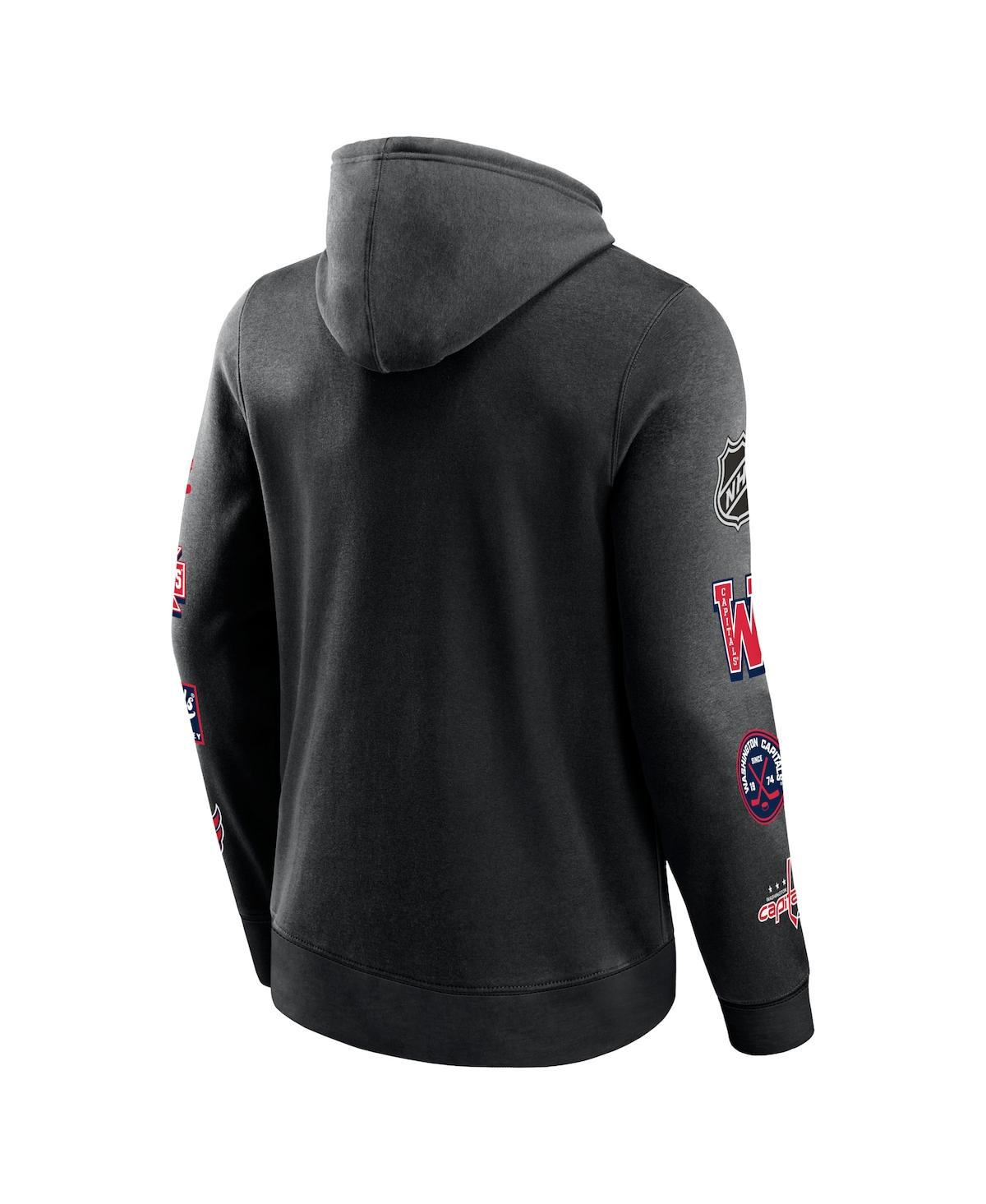 Fanatics Men's Washington Capitals Wild Winner Fleece Pullover Hoodie In Black