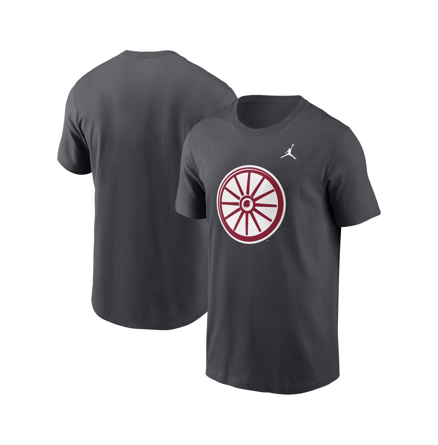 Мужская футболка Jordan Anthracite Oklahoma Sooners Primetime Evergreen Alternate Logo — фото 1