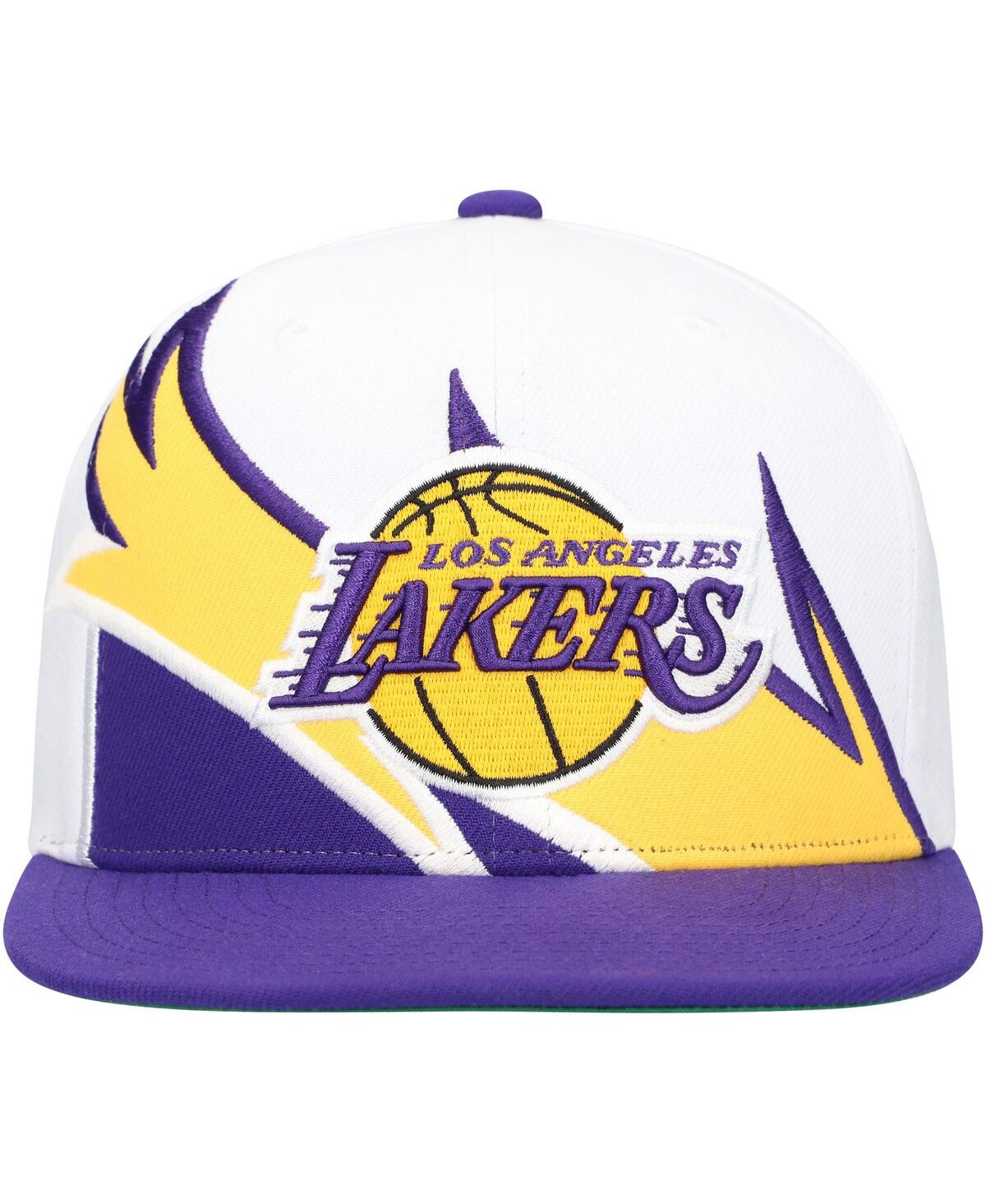 Mitchell & Ness Mitchell Ness Men's / Los Angeles Lakers Waverunner Snapback Hat In White,purple