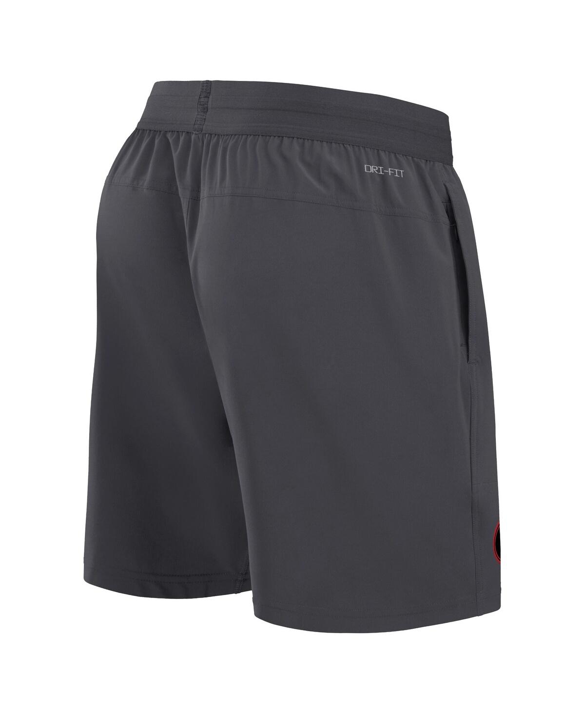 Nike Men'sGeorgia Bulldogs 2024 Sideline Performance Shorts - Anthracite, Red