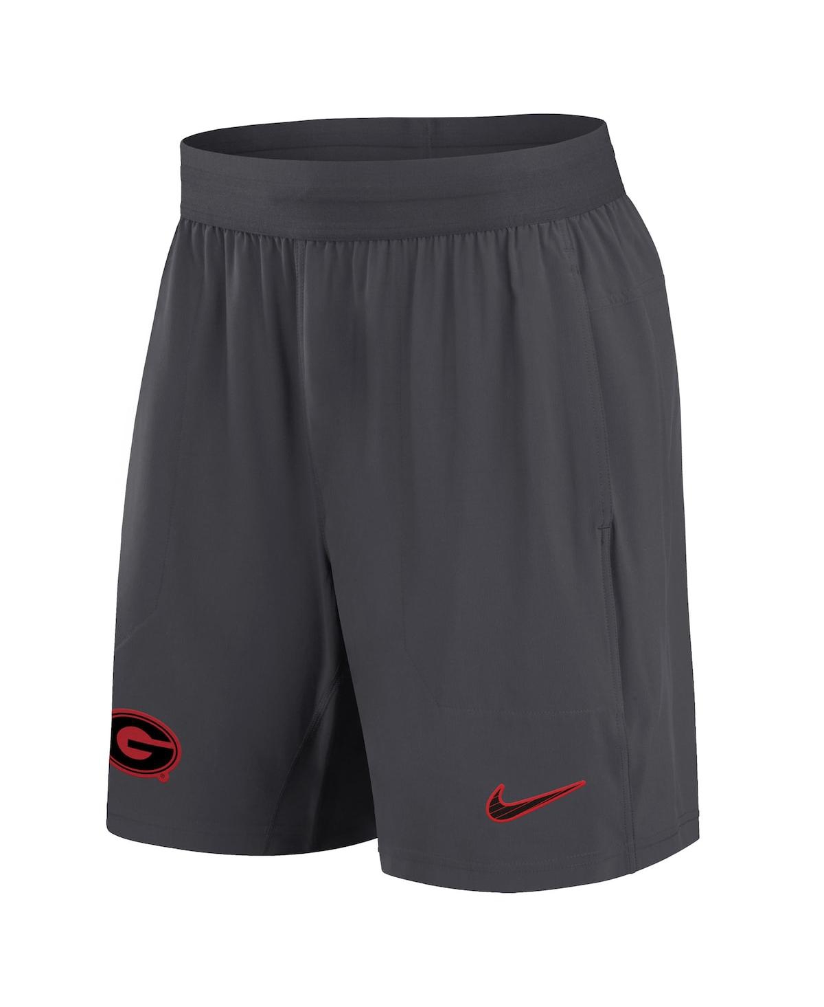 Nike Men'sGeorgia Bulldogs 2024 Sideline Performance Shorts - Anthracite, Red