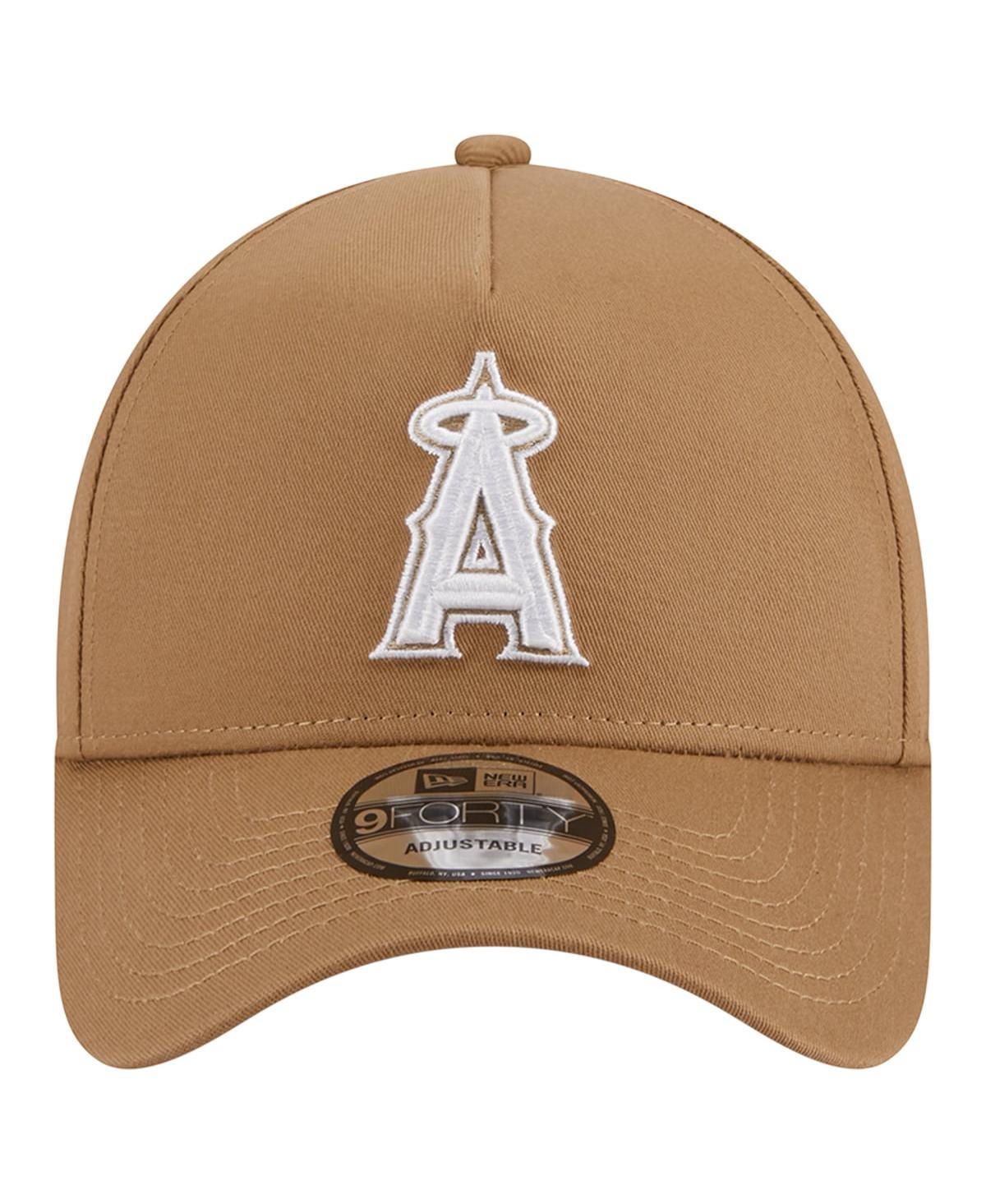 New Era Men's Khaki Los Angeles Angels A-frame 9forty Adjustable Hat In Khaki