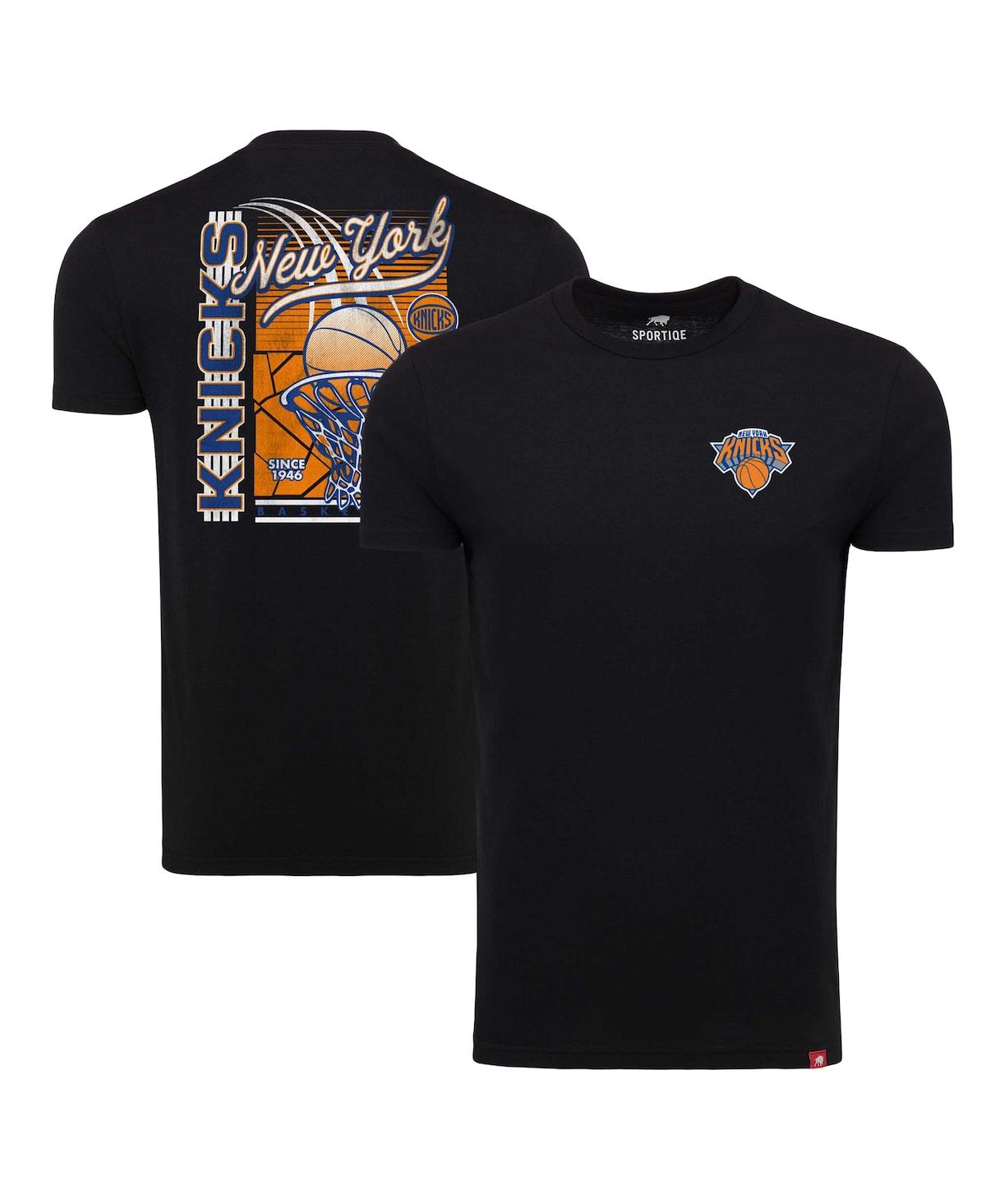 Sportiqe Men's Black New York Knicks Comfy Tri-blend T-shirt
