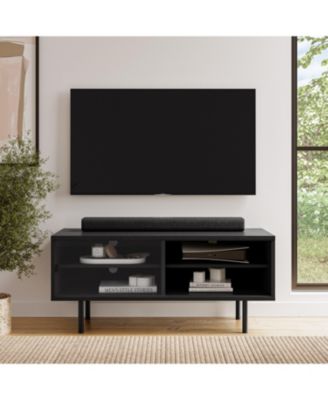 TV Stand with Glass Doors for TVs up to 55"