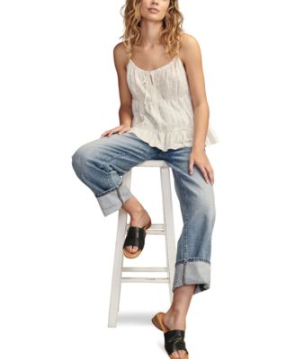 ラッキーブランド Lucky Brand Tie Front Swing Cami レディース シャツ トップス Mother Of Pearl Mu TIE FRONT SWING CAMI | Lucky Brand