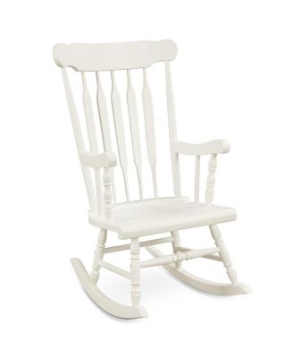 Rocking Chair with Solid Wooden Frame for Garden and Patio