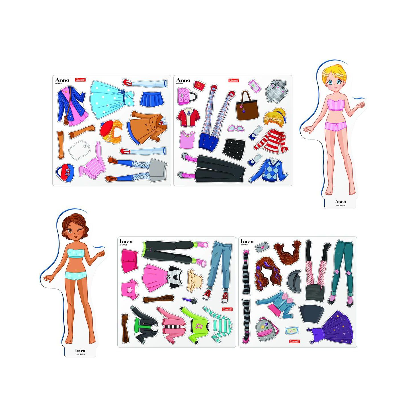 Детские куклы Quercetti Magnetic Fashion - 57 Pcs — фото 4