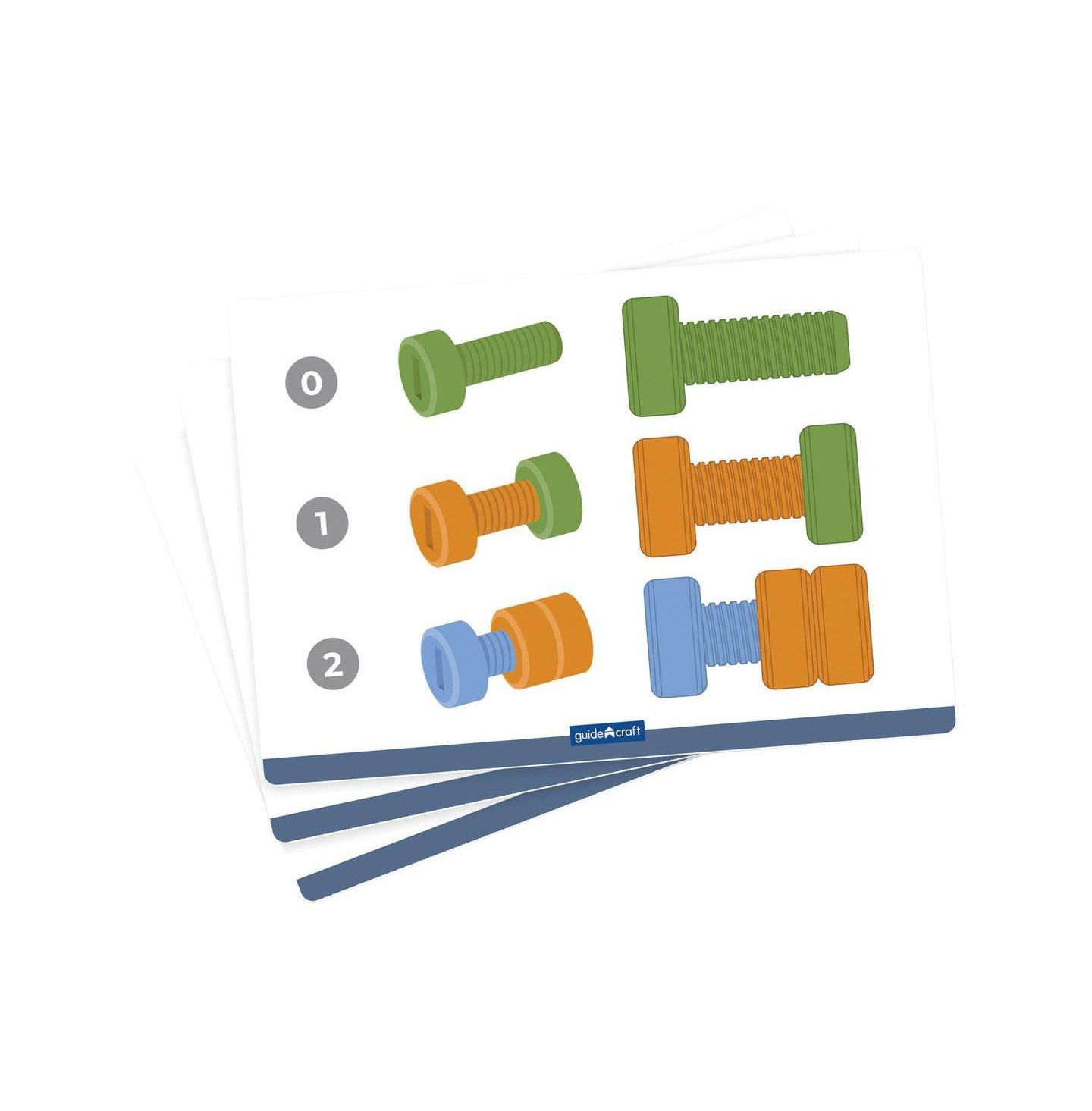 Детские конструкторы Kaplan Early Learning Twisty Tools Nuts and Bolts Set, 84-Piece Building Set, Ages 18 Months and Up — фото 3